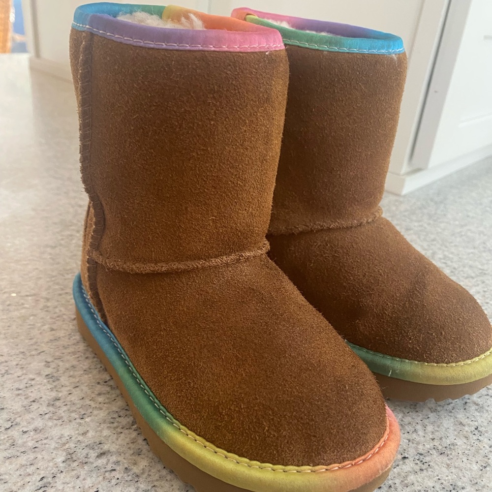 UGG Rainbow Brown Boots 9T Toddler Girls